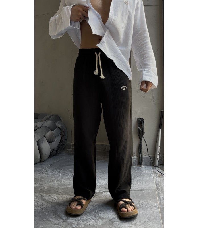 Baggy Keten Özel Kumaş Pantalon