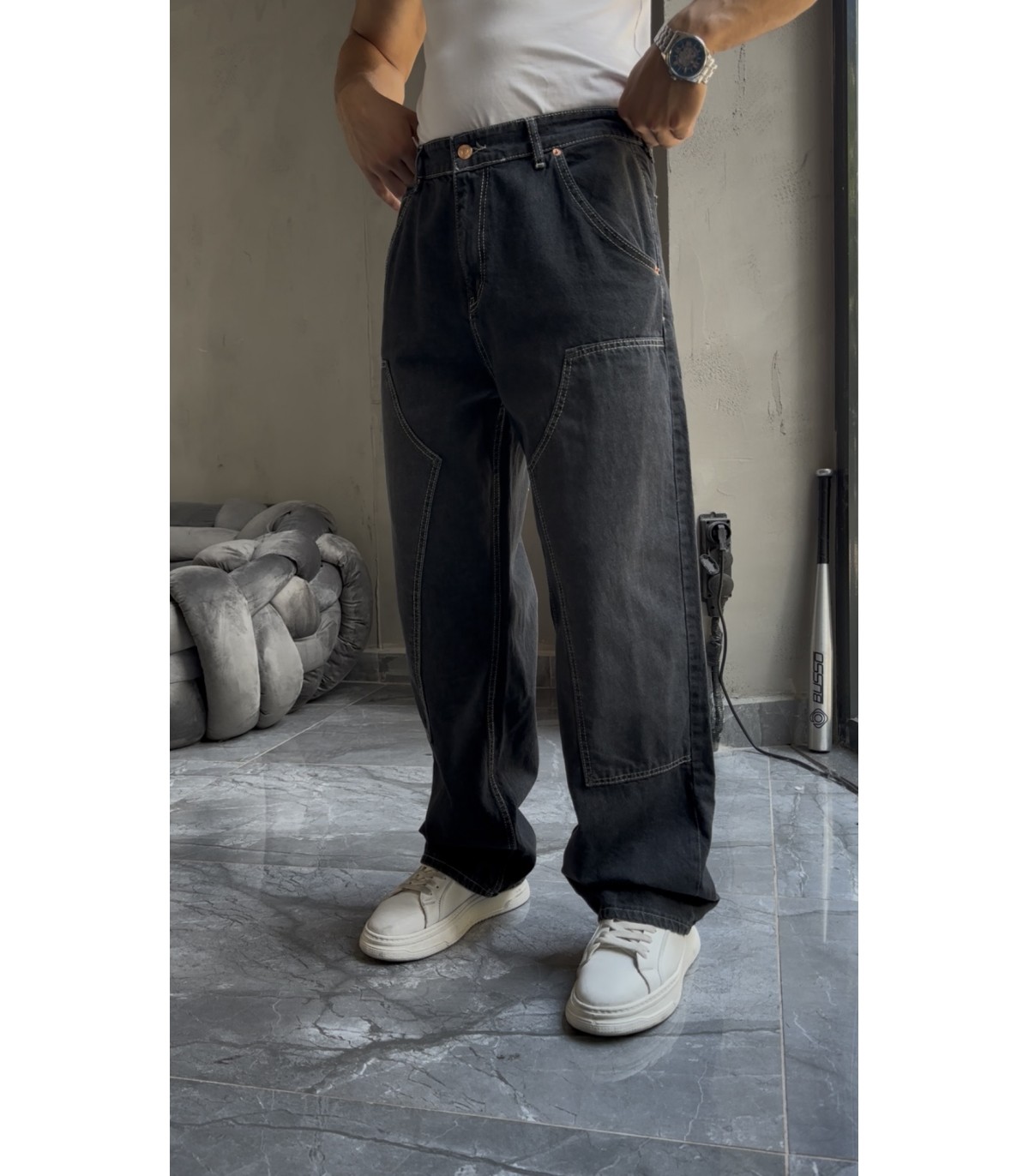 Panel Detayli Carpenter Jean
